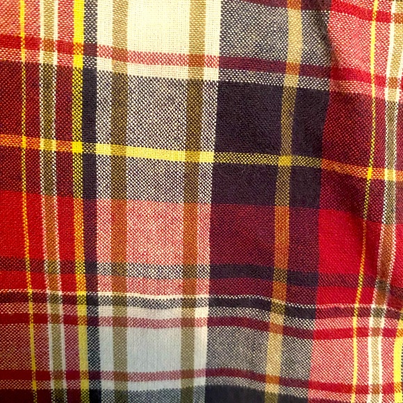 Large, Plaid Red/Blue/White/Yellow Shirt - Picture 4 of 4